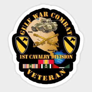 Gulf War Combat Infantry Vet w 1st Cav Div SSI Sticker